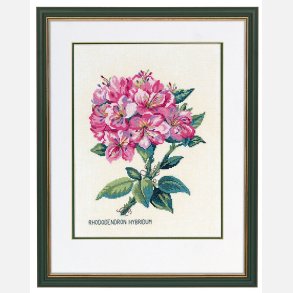 Broderi Rhododendron i lyser�d