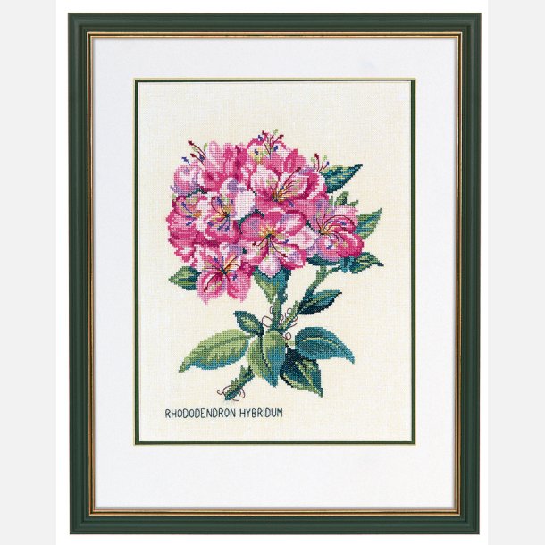 Broderi Rhododendron i lyser�d