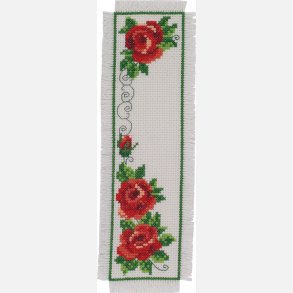 Broderi bogm�rke med roser