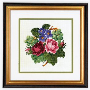 Broderi roser og druer